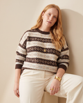 Cloud Knit Crewneck — worn by a model against a soft oat-beige studio backdrop