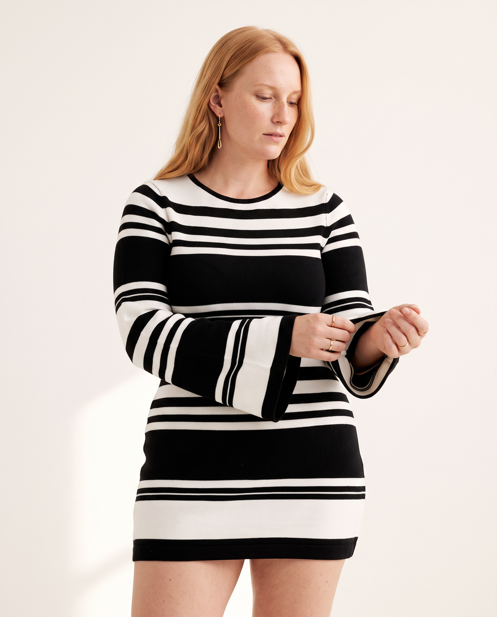 Tie-Back Stripe Knit, on a soft off-white studio backdrop