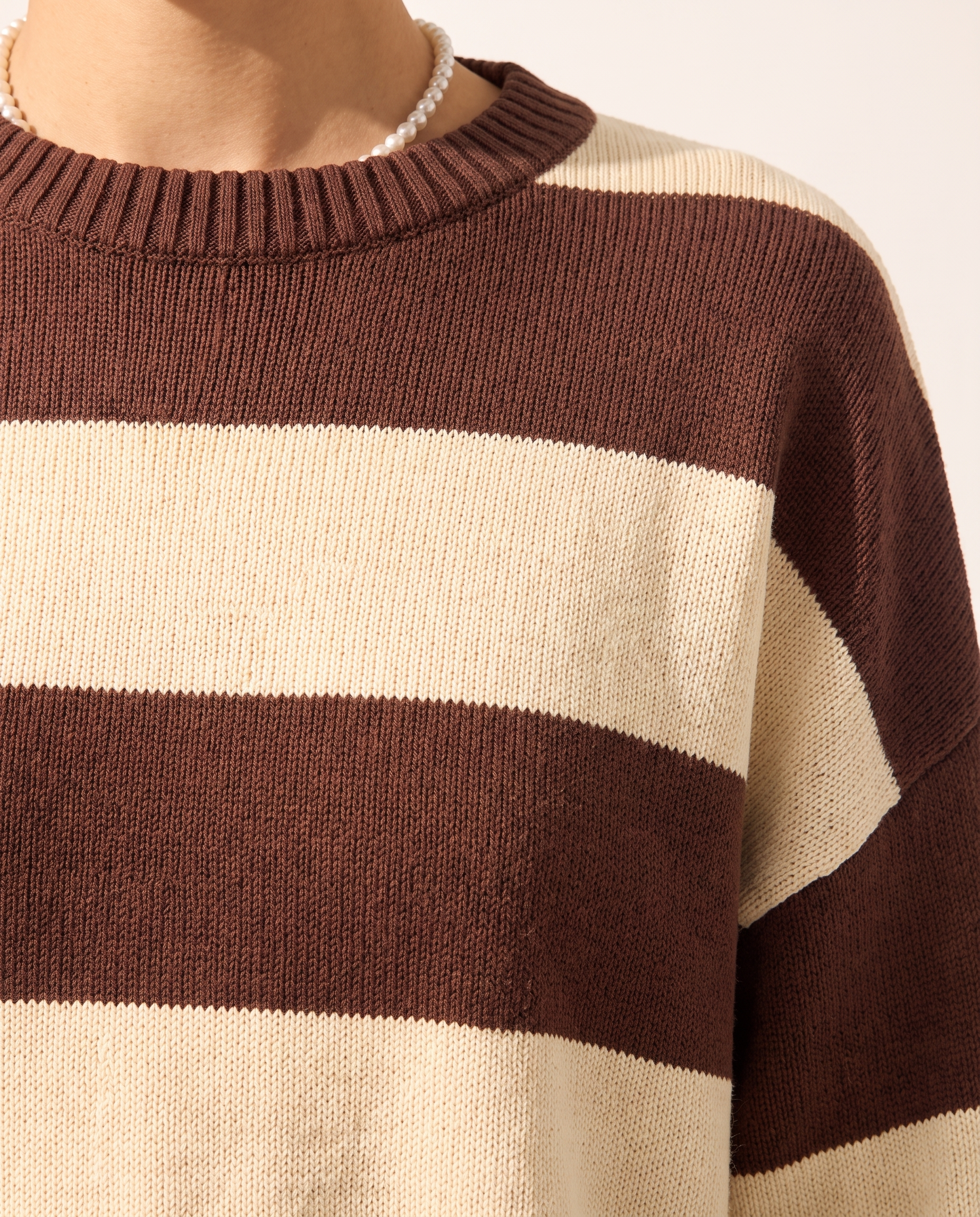 Stripe Knit Set — knit detail, on a soft off-white studio backdrop