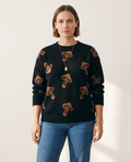 Knit & Loom Jacquard Pullover in Black