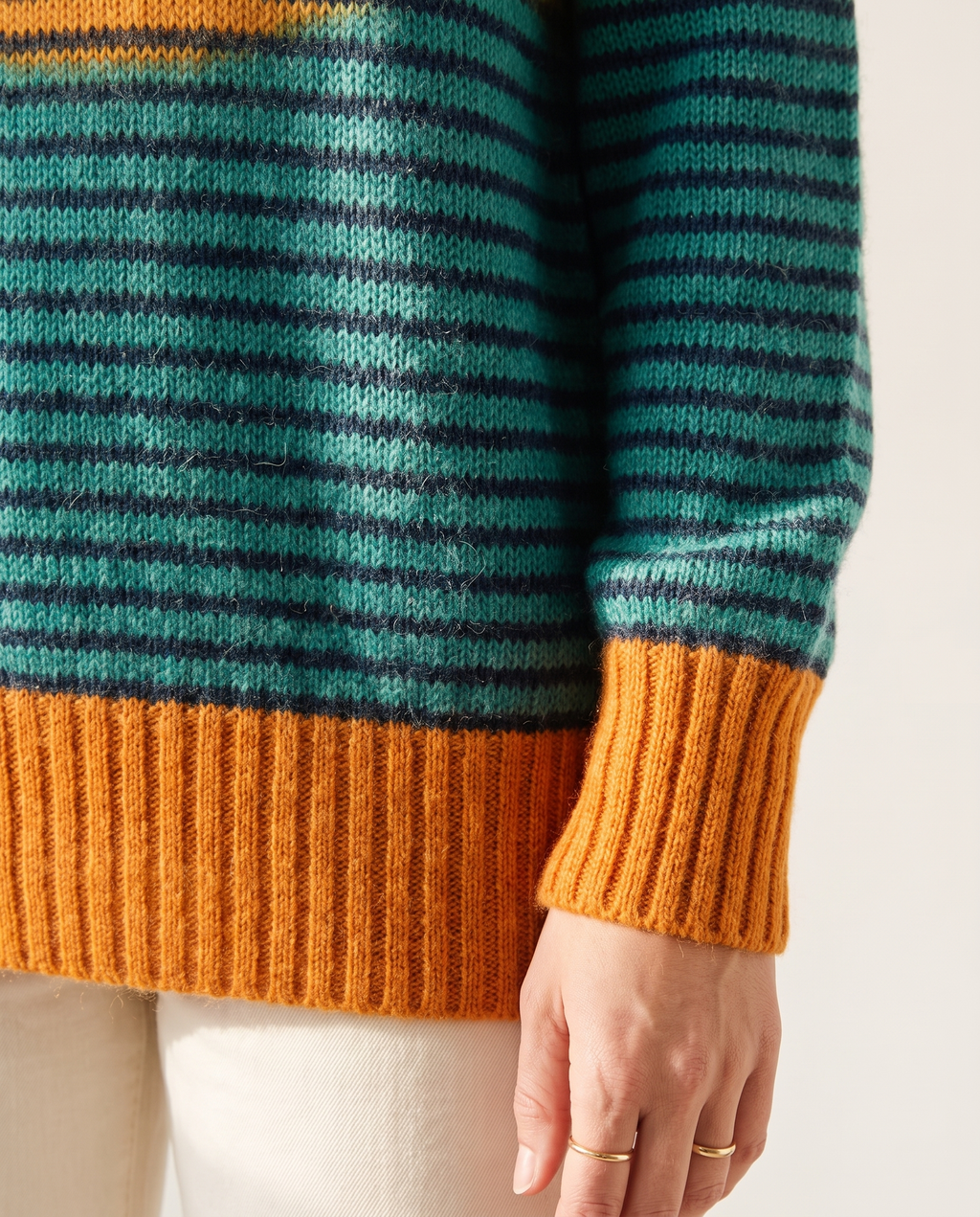 Knit & Loom Horizon Sweater, knit detail