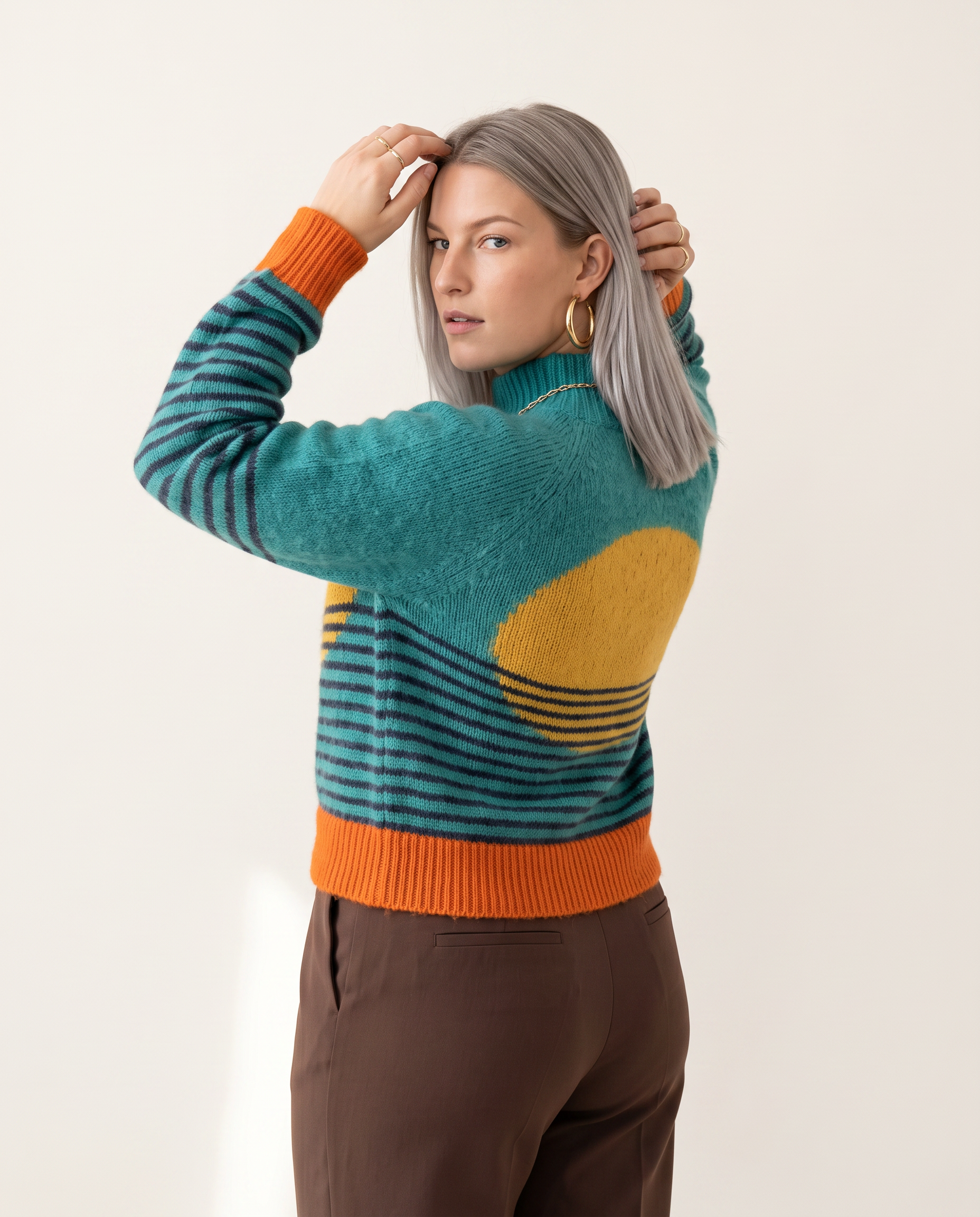 Knit & Loom Horizon Sweater, three-quarter view