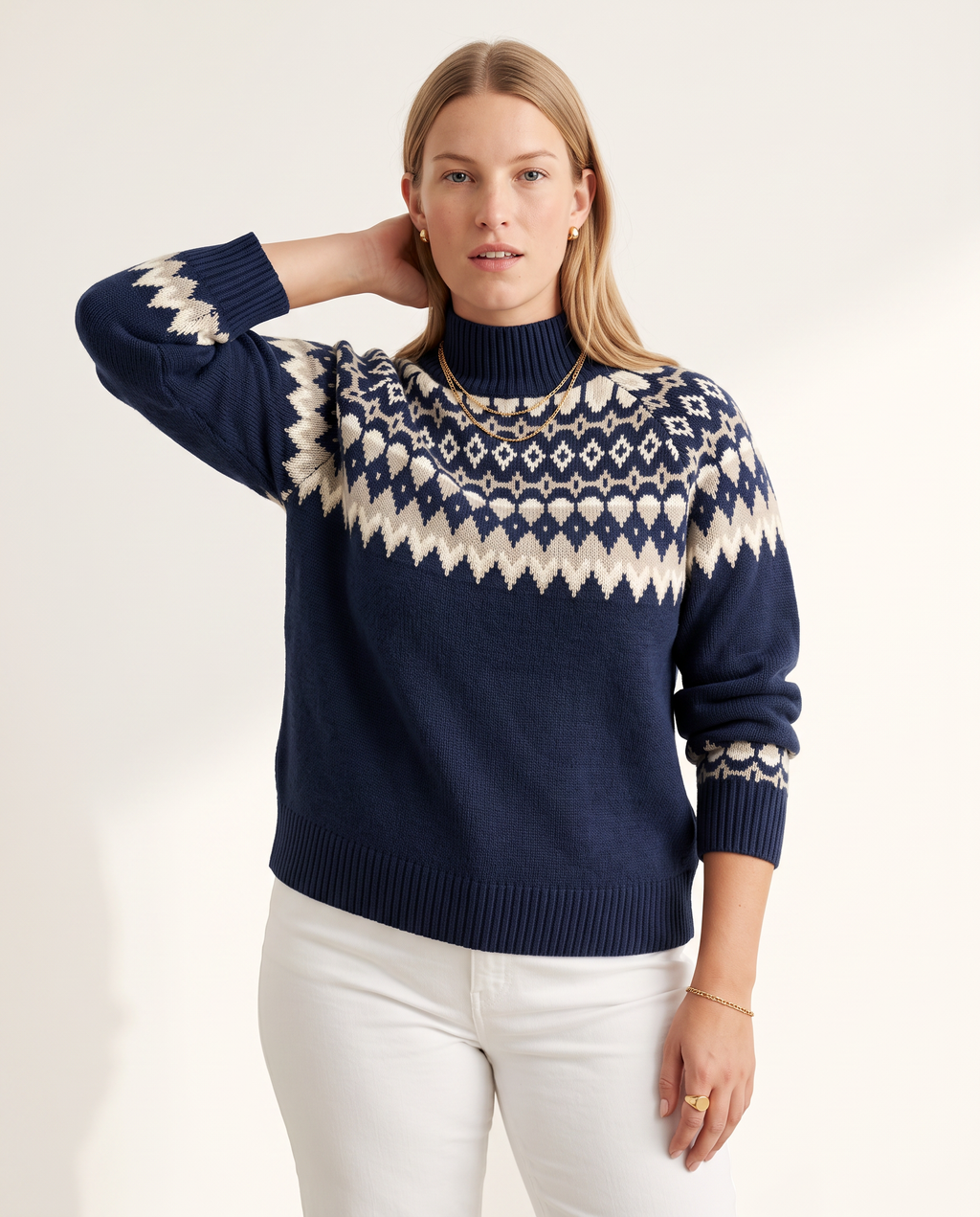 Knit & Loom Nordic Diamond Sweater