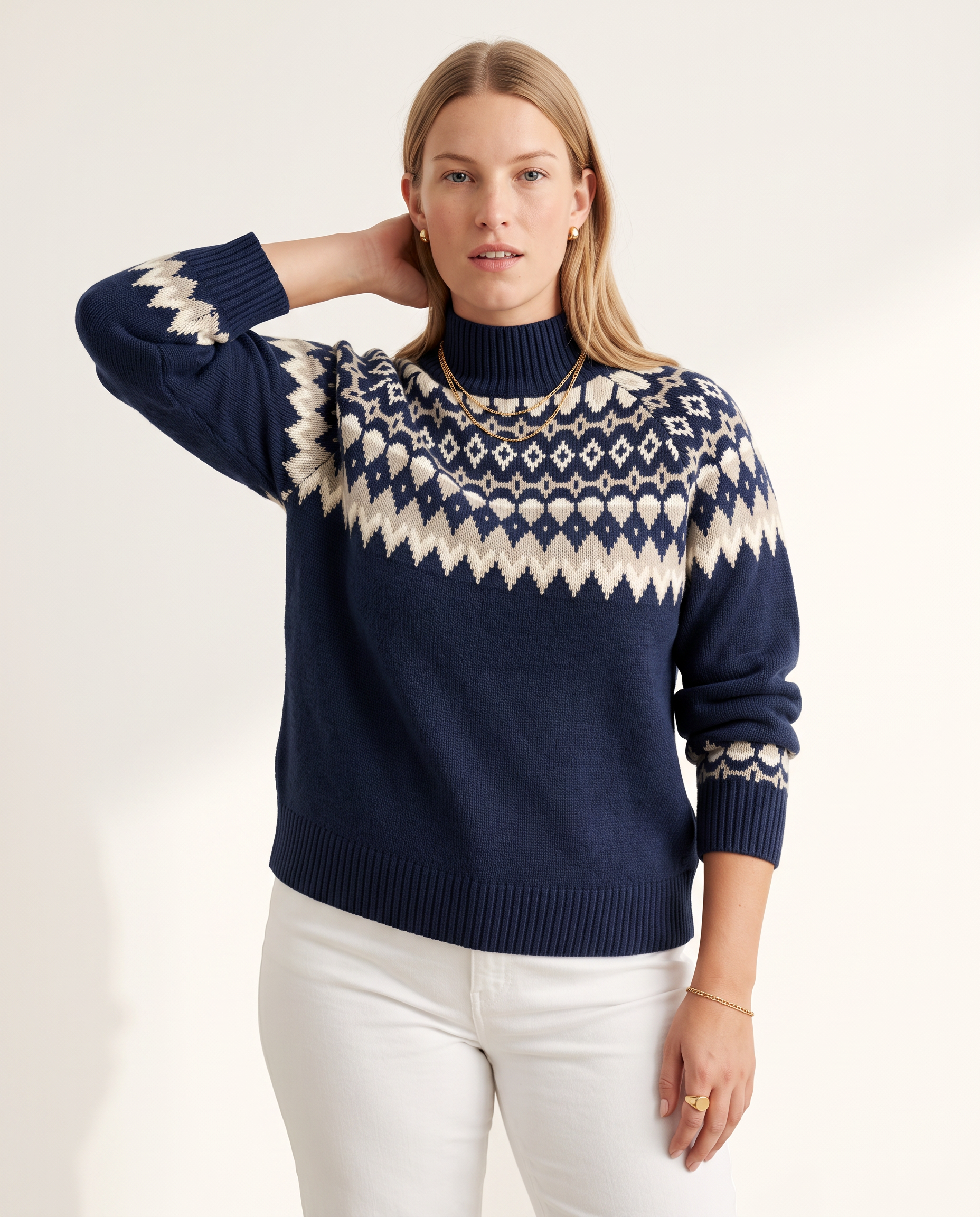 Knit & Loom Nordic Diamond Sweater