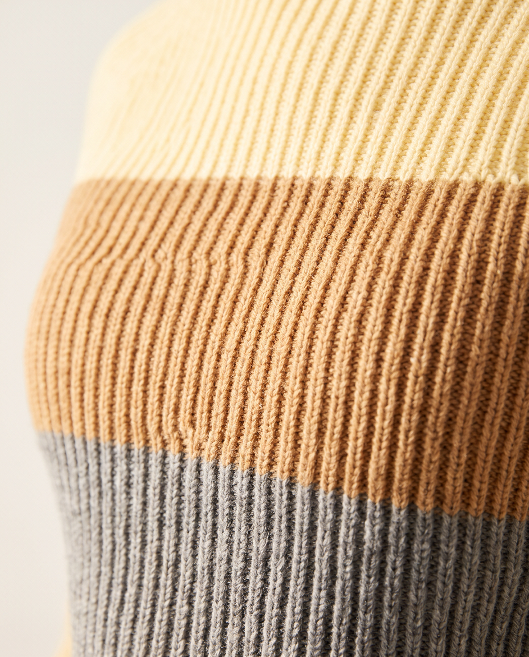 Knit & Loom Three-Tone Roll Neck, knit detail